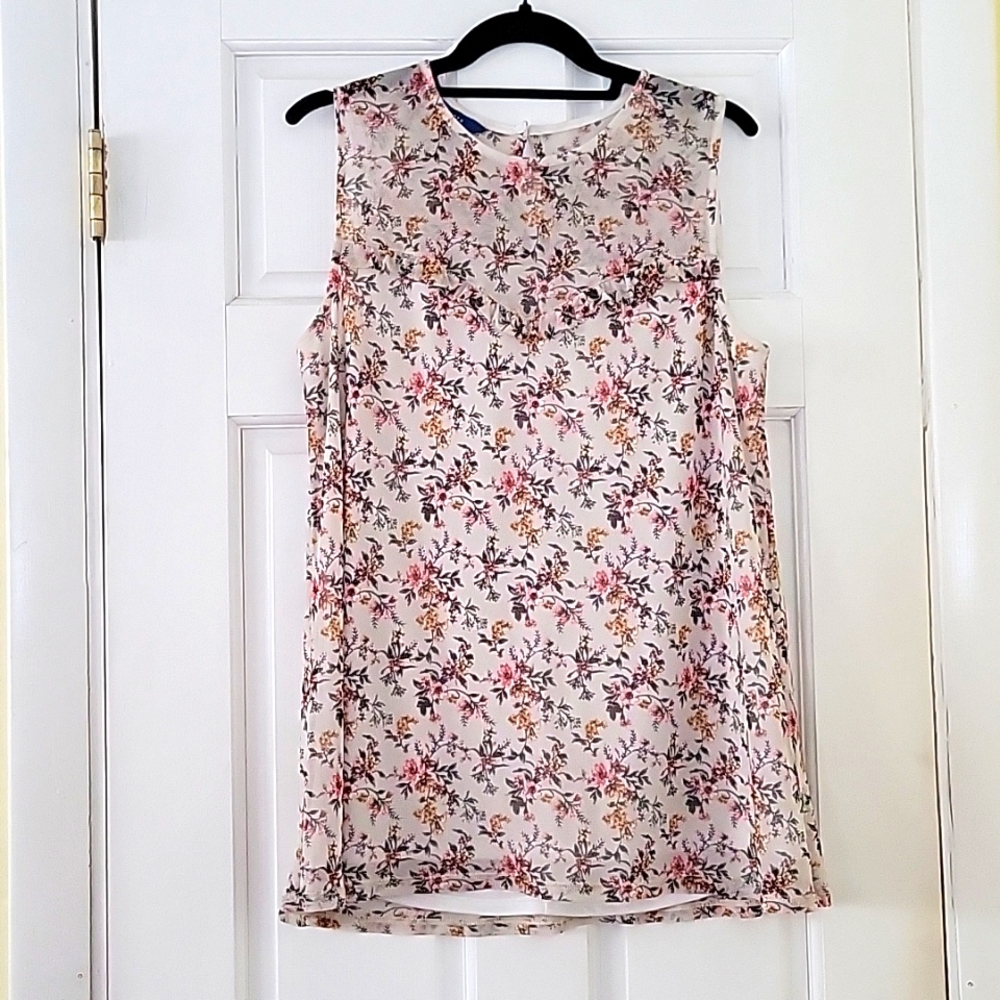 APT. 9 Sleeveless Floral Blouse
